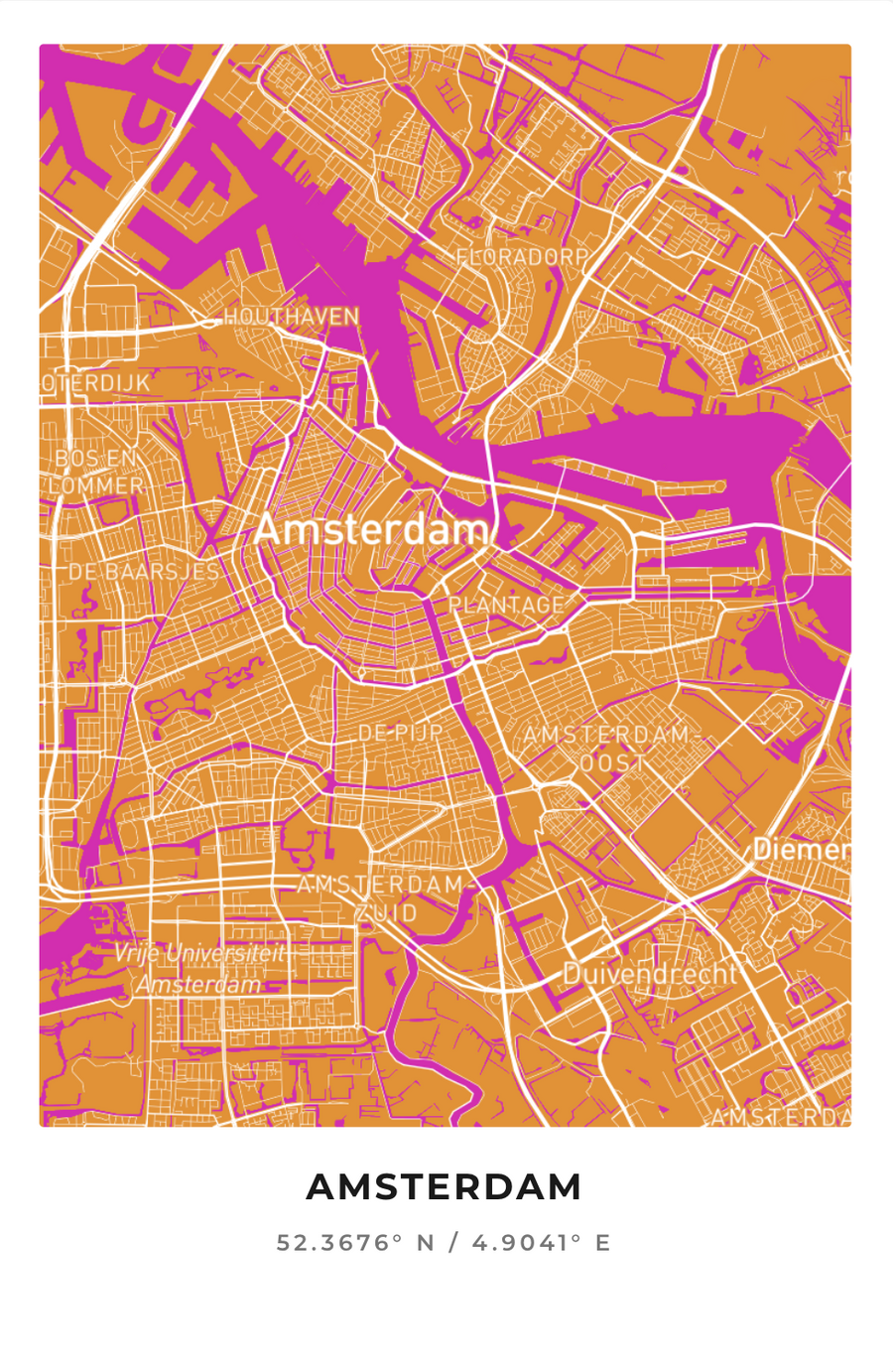 Kaart poster voorbeeld